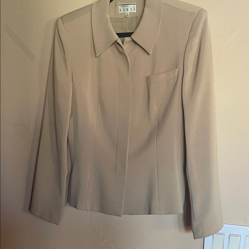 Kenar Beige Labelled Women's Jacket - Neutral Tan Tone - Picture 3 of 9
